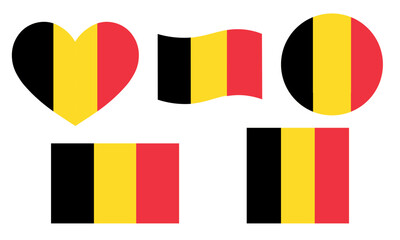 Belgium flag icon. Belgium nation element set vector ilustration