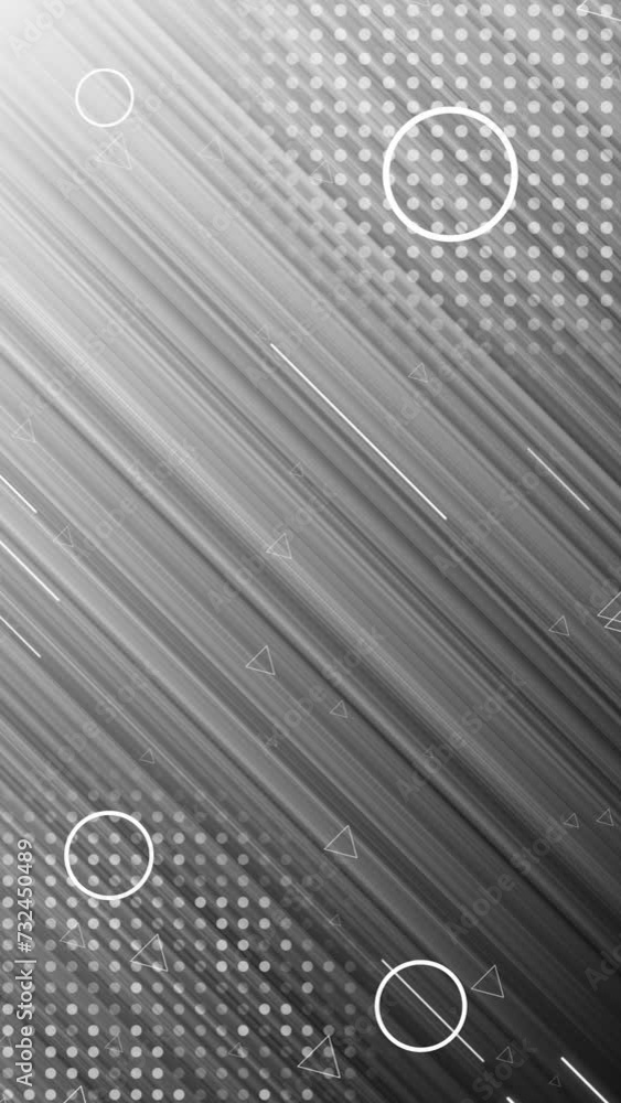 Wall mural speed line background. seamless looped grey colored diagonal moving lines and shapes motion backgrou
