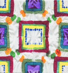 watercolor african etno pattern background colorful bright element