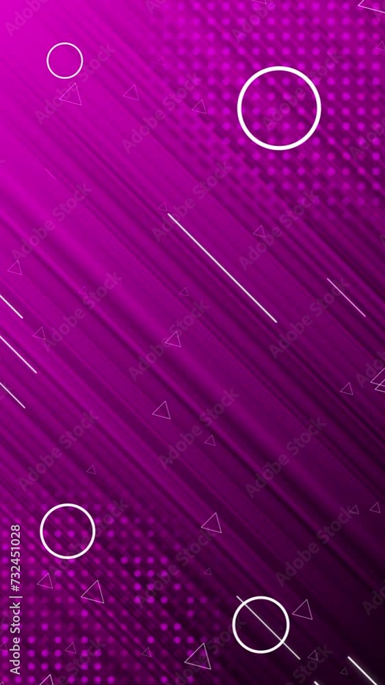 Wall mural speed line background. seamless looped pink colored diagonal moving lines and shapes motion backgrou