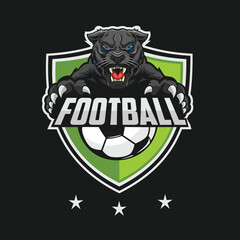 football club logo vector art illustration panther club design