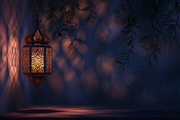 Ramadan Kareem Background Lattern for Banner. Copyspace, poster