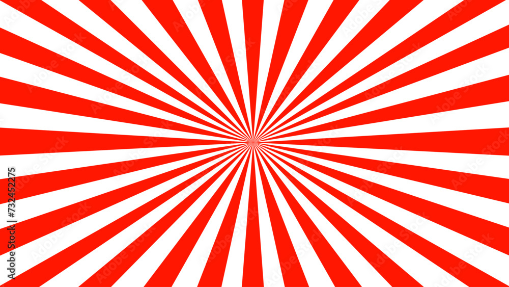 Poster red and white sunburst background