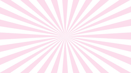 Pink and white sunburst background