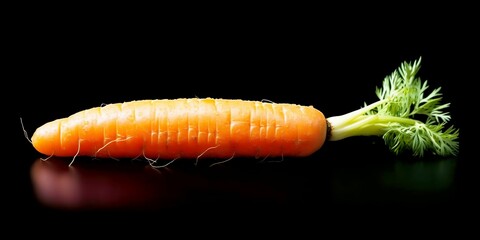 Fototapeta premium AI generated illustration of a carrot on a dark background
