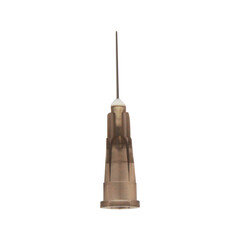 Syringe needle on empty background