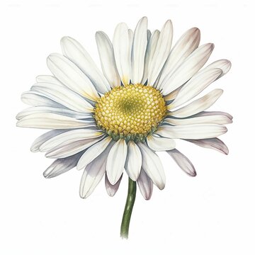 AI generated daisy flower on white background