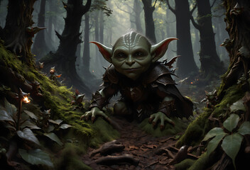 Goblin in the dark forest