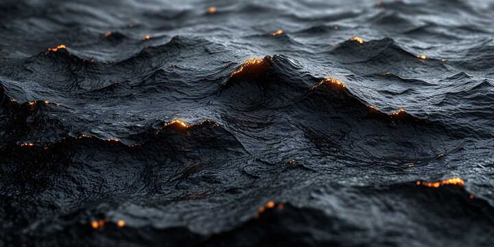 Fiery Waves: A Glimpse of the Ocean's Volcanic Activity Generative AI