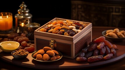 Embark on a culinary adventure through the bazaars of Ramadan, discovering the treasures of dates and almonds.