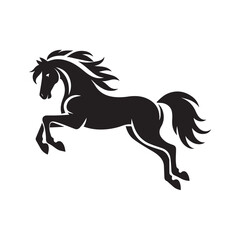 jumping horse logo vector illustration