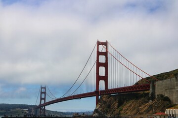 Fototapeta na wymiar Stunning view of the iconic Golden Gate Bridge in San Francisco, California, USA