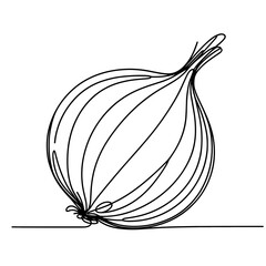 Onions in a line drawing style
