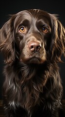Boykin Spaniel dog breed with brown silky coat. Concept: purebred pet