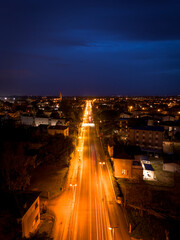 Vista area notturna a Russi (RA)