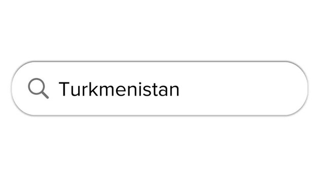 Www search bar icon with Turkmenistan text isolated on white background