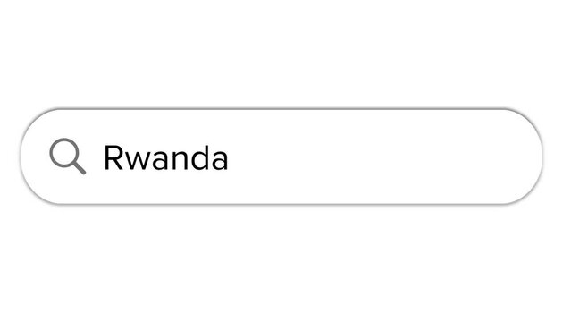 Search Bar Animated White with Rwanda Text Box For Searchin