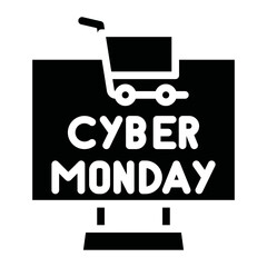 Cyber Monday Sale icon vector image. Can be used for Game Development.