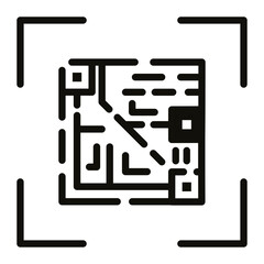 Qr Code icon vector image. Can be used for New Media.