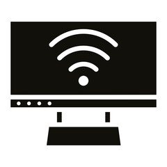 Smart Television icon vector image. Can be used for New Media.