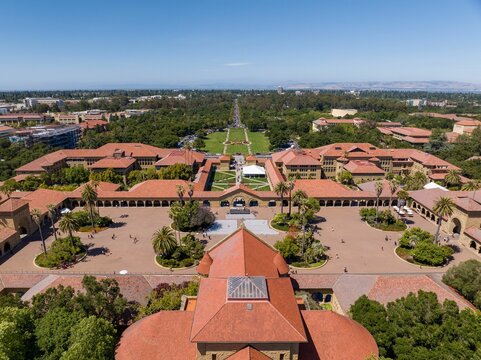 Aerial view of Stanford University. California, United States.