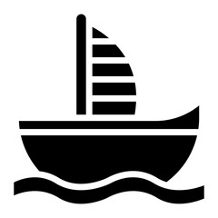 Boat icon vector image. Can be used for Battle Royale.