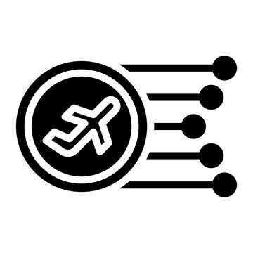 Flight Plan icon vector image. Can be used for Airline.