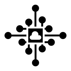 Cloud Computing icon vector image. Can be used for Industry.