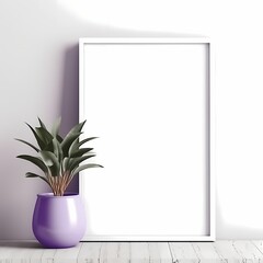 Blank Frame with Plant Decor