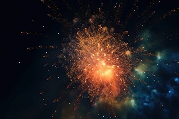 Illuminated fireworks against a night sky