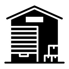 Warehouse icon vector image. Can be used for Industry.