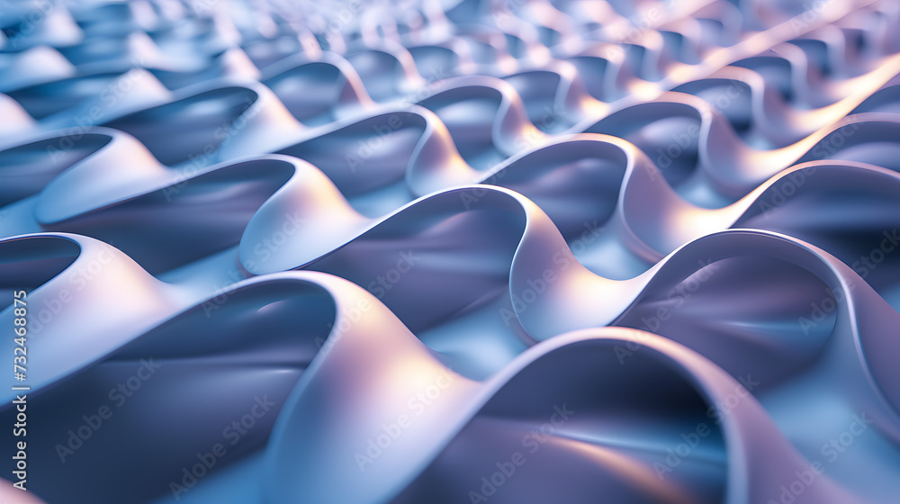 Poster a close up of a metal structure with a blur effect. a photo of a 3d abstract pattern, with depth and