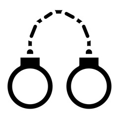 Handcuffs icon vector image. Can be used for Prison.