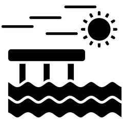 Wharves icon vector image. Can be used for Coastline.