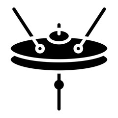 Cymbal icon vector image. Can be used for Instrument.