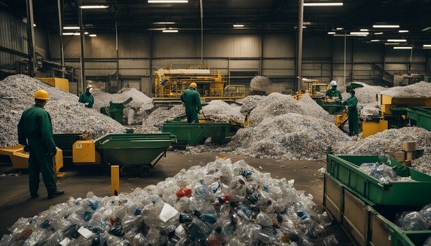 Industrial Recycling Plant Processing Assorted Materials