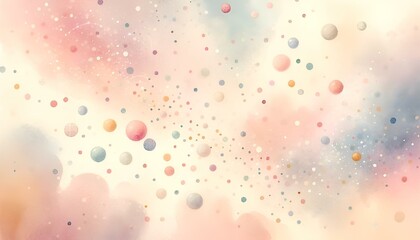 Dreamy Pastel Polka Dot Wonderland - AI Generated Digital Art