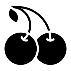 Cherry icon vector image. Can be used for Casino.
