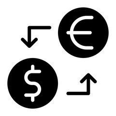 Currency Exchange Rates icon vector image. Can be used for Trading.