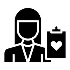 Counselor Female icon vector image. Can be used for Psychology.