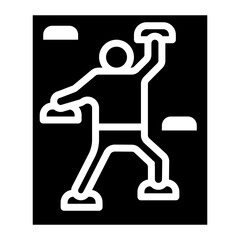 Rock Climbing icon vector image. Can be used for Adventure.