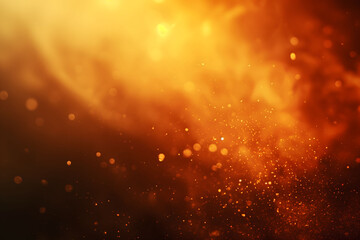 Abstract Golden Sparkle Background with Warm Bokeh Light Effect