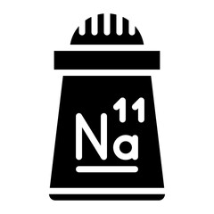 Sodium icon vector image. Can be used for Nutrition.