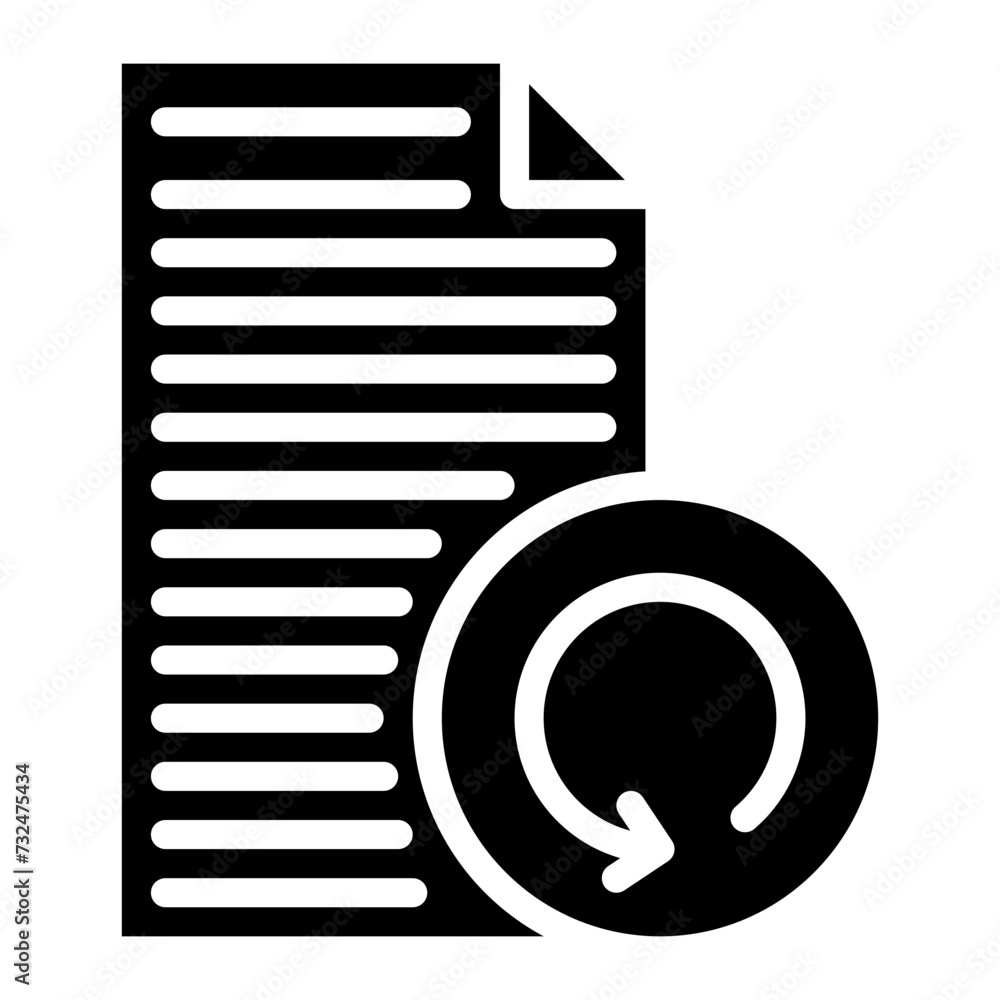 Aufkleber rescan document icon vector image. can be used for printing.
