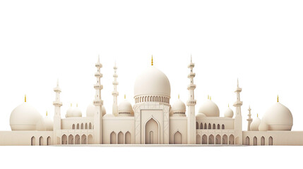 Mosque isolated on transparent background