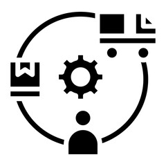 Supply Chain Management icon vector image. Can be used for Supply Chain.