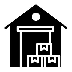 Warehouse icon vector image. Can be used for Supply Chain.