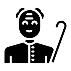 Grandfather icon vector image. Can be used for Child Adoption.