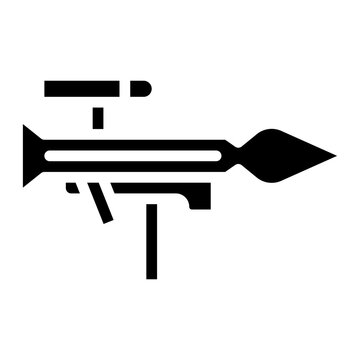 black bazooka weapon icon clip art preview