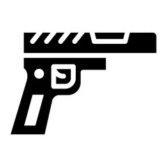 Pistol icon vector image. Can be used for Shooting.
